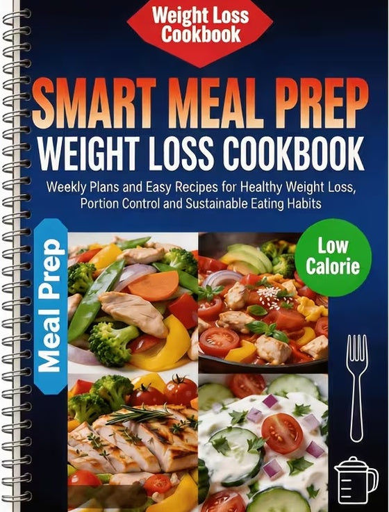 Smart Meal Prep Weight Loss Cookbook:Easy Weekly Meal Plans, High Protein Recipes Healthy Diet Guide For Fat Loss (Spiral Bound)