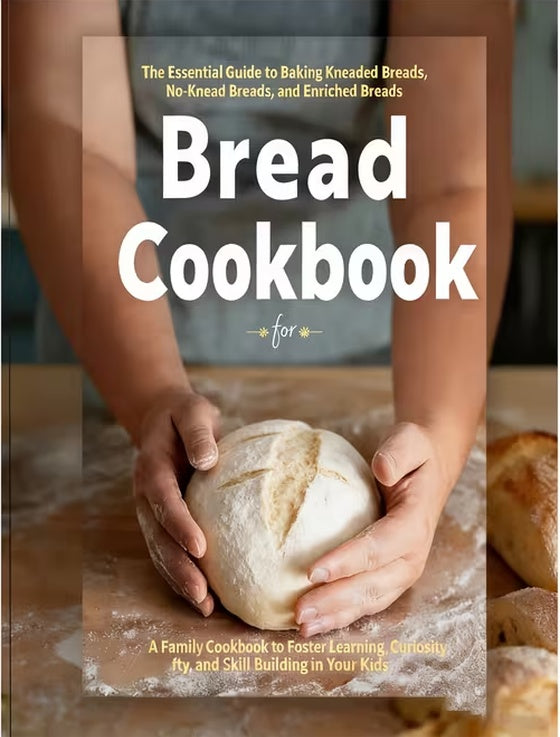 Bread Cookbook - An Essential Guide To Kneading, No-knead, And Healthy Bread Recipes; A Family Cookbook For Cultivating Bread-making Skills, Curiosity, And Learning Abilities (Spiral Bound)