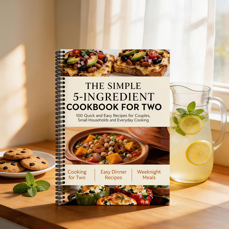 The Simple 5-Ingredient Cookbook for Two:100 Easy Recipes for Couples, Quick Weeknight Dinners And Simple Meals for Small Households (Spiral Bound)