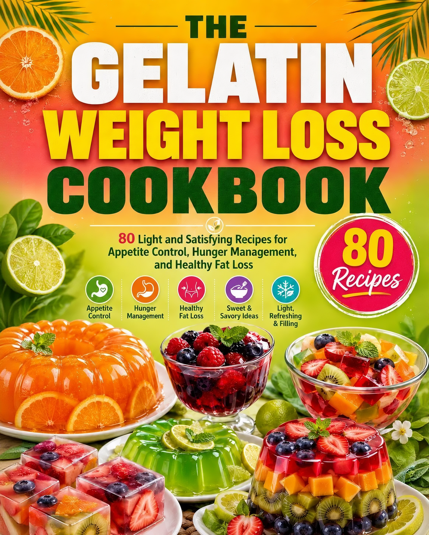 The Gelatin Weight Loss Cookbook: 80 Easy, Low-Calorie Recipes for Appetite Control, Hunger Management, and Healthy Fat Loss