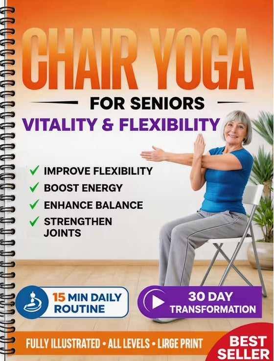 Chair Yoga For Seniors: 15-Minute Daily Routine For Vitality, Flexibility And Balance | Improve Mobility, Boost Energy And Strengthen Joints | 30-Day Transformation (Large Print, Spiral Bound)