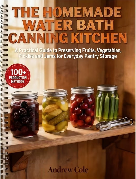 The Homemade Water Bath Canning Kitchen-Easy Recipes For Preserving Fruits, Vegetables, Pickles And Jams Beginner Friendly Food Preservation And Homesteading Guide (Spiral Bound)